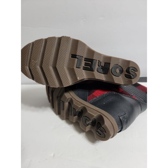 Sorel Lexie Wedge Buffalo Plaid Ankle Booties Boots Girls Youth Size 4 - Picture 5 of 5